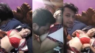 Istri Berpakaian Seksi Dan Bergairah Menikmati Bercinta Berdua