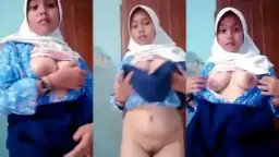 Smp Hijab Masih Pake Seragam, Tapi Keliatan Banget Lekuk Tubuhnya Yang Bikin Greget.