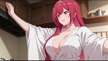 Anak Tiri Pulang Cepet, Lihat Istri Bapak Lagi Masak Pake Baju Tipis, Kureha Enomoto Cosplay Panas (bikin Ai)